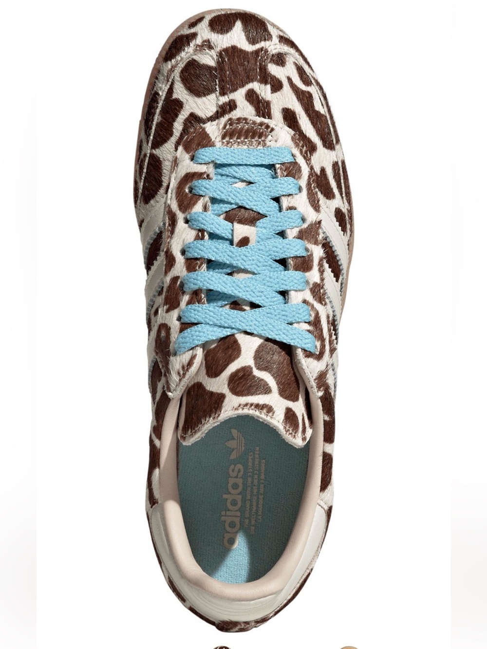 New NIB Women’s adidas Sama OG Brown Cow Giraffe Print Sneakers Sz 10 - Picture 2 of 11
